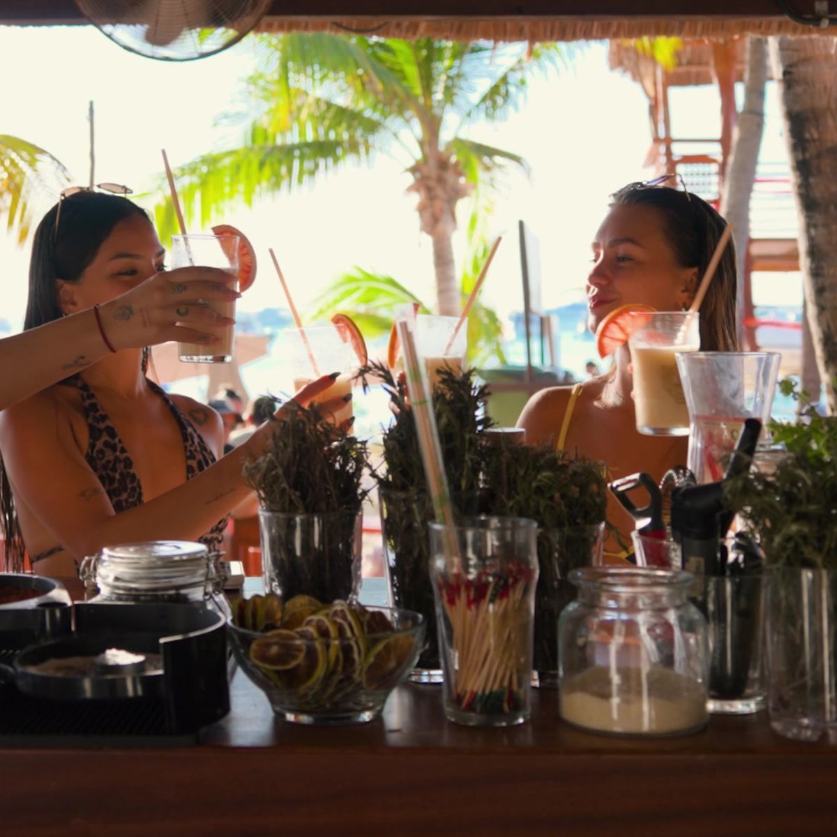 Friends at the bar